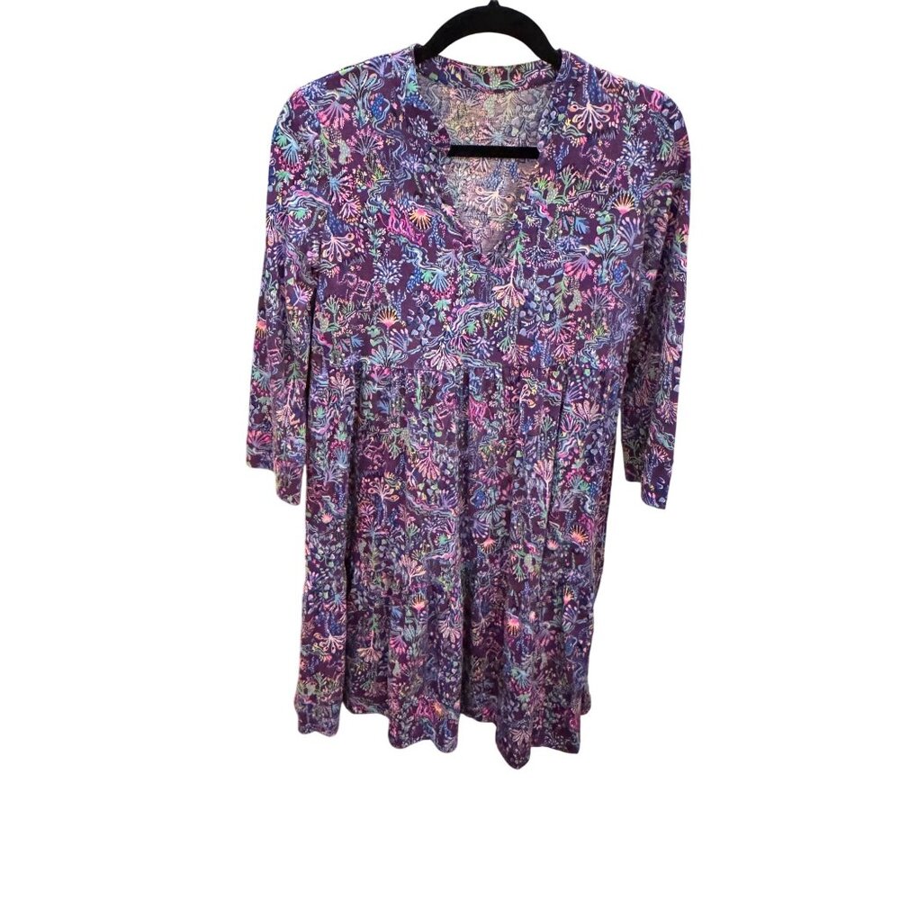 Lilly Pulitzer Alaina Swing Dress‎ Colony Purple Berry Size Small